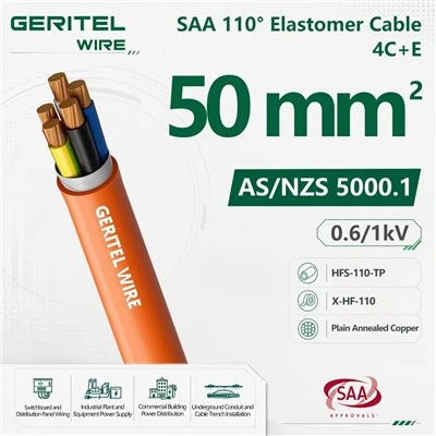 4x50+1x16E Kelas 5 Copper 4 Core Earth Feeder Cable